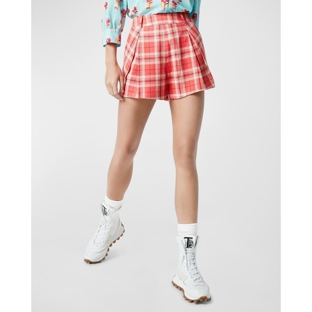 Smythe Pleated Plaid Walking Shorts Size 4